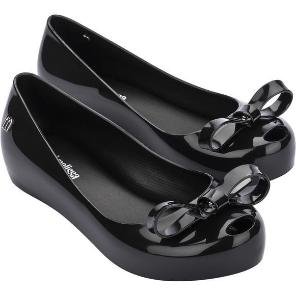 Melissa Black Bow store Point Toe Flats