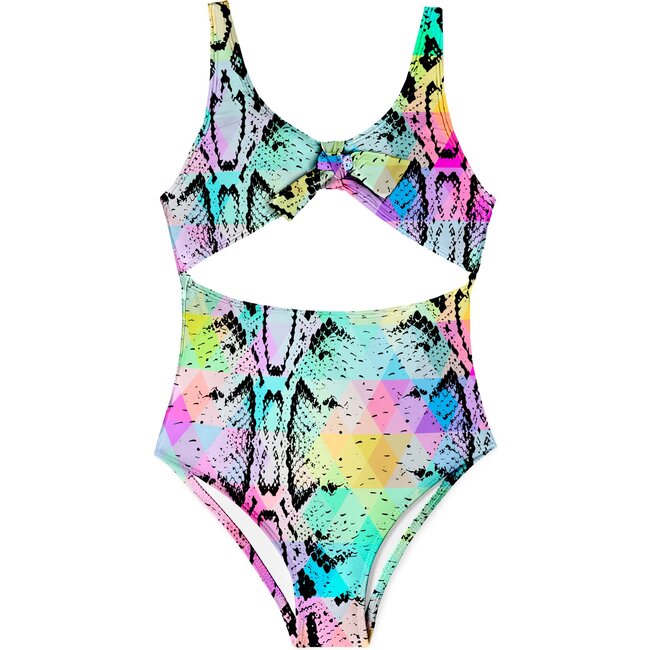 Print Swimsuit, pastel snake skin - One Pieces - 1
