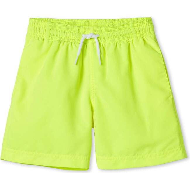 Drawstring Board Shorts, Neon Yellow