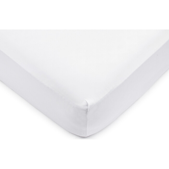 Premium Sateen Crib Sheet, White