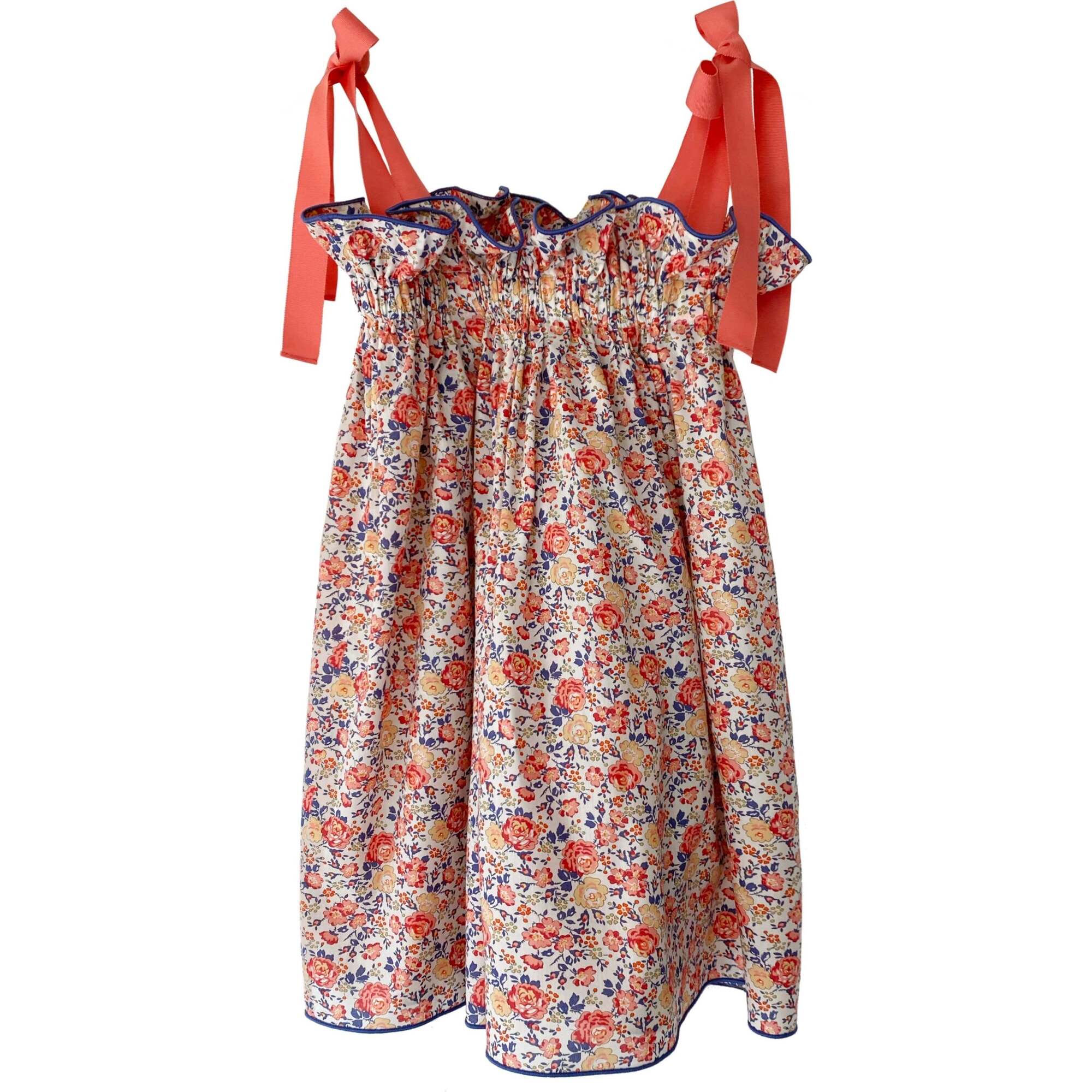 Girls' Jaime Dress in Coral Floral  Coral Floral - Dresses - 1