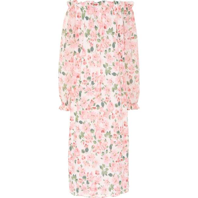 Women's Grace Dress in Pink Floral Cotton Voile  Pink