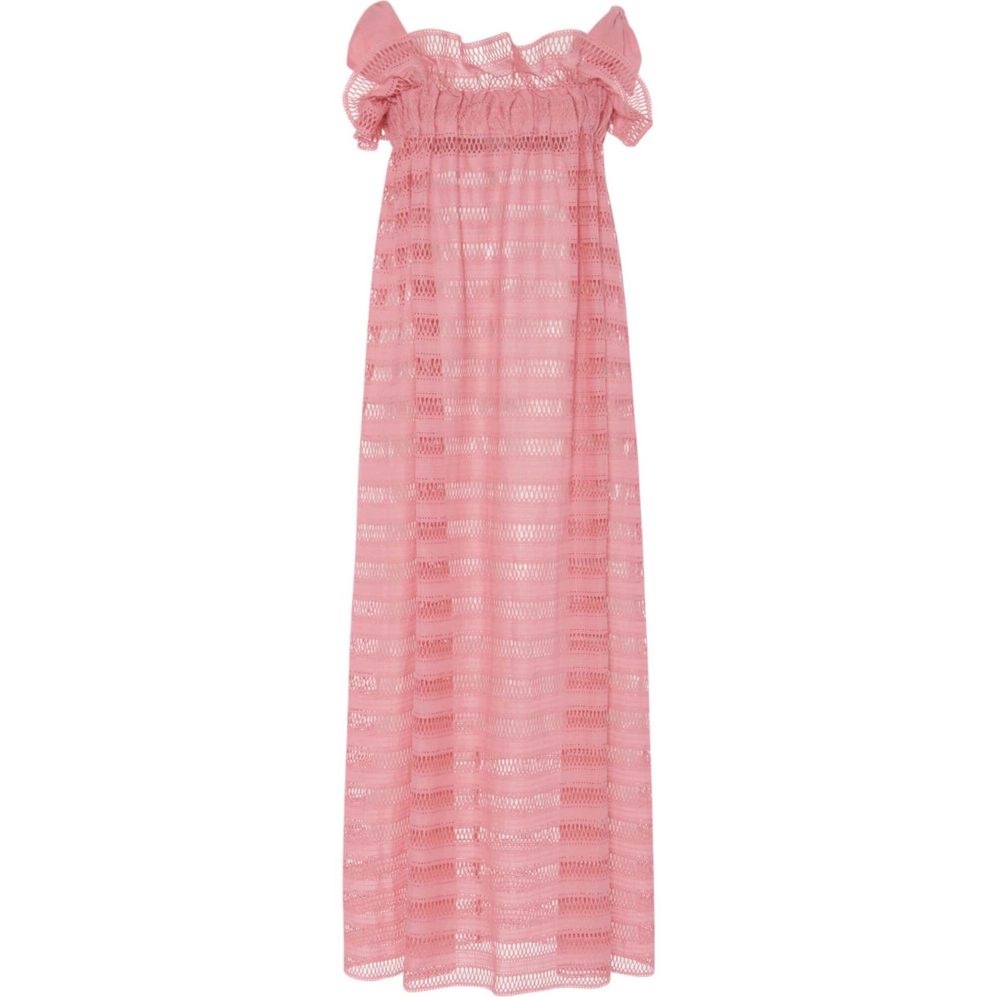 Women's Jaime Dress in Blush Lattice Lace  Pink - Dresses - 1