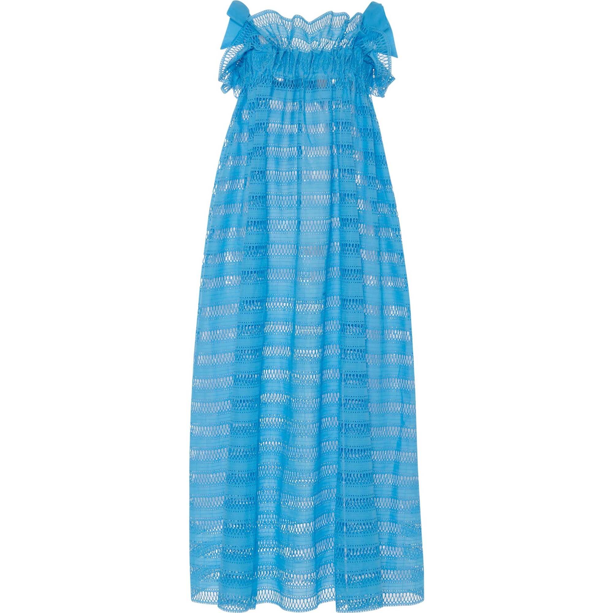 Women's Jaime Dress in True Blue Lattice Lace  Blue - Dresses - 1