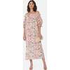 Women's Grace Dress in Pink Floral Cotton Voile  Pink - Dresses - 2