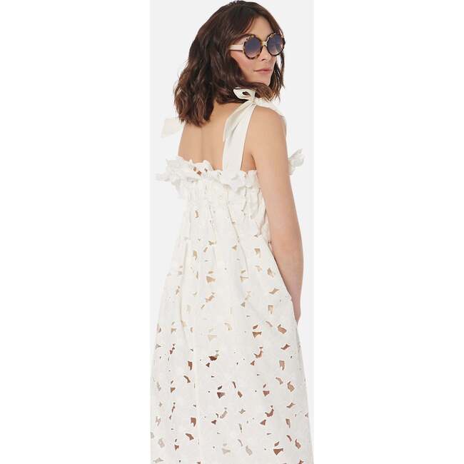 Women's Jaime Dress in White Magnolia Blossom Lace  White - Dresses - 4