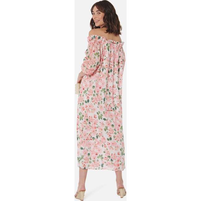 Women's Grace Dress in Pink Floral Cotton Voile  Pink - Dresses - 3