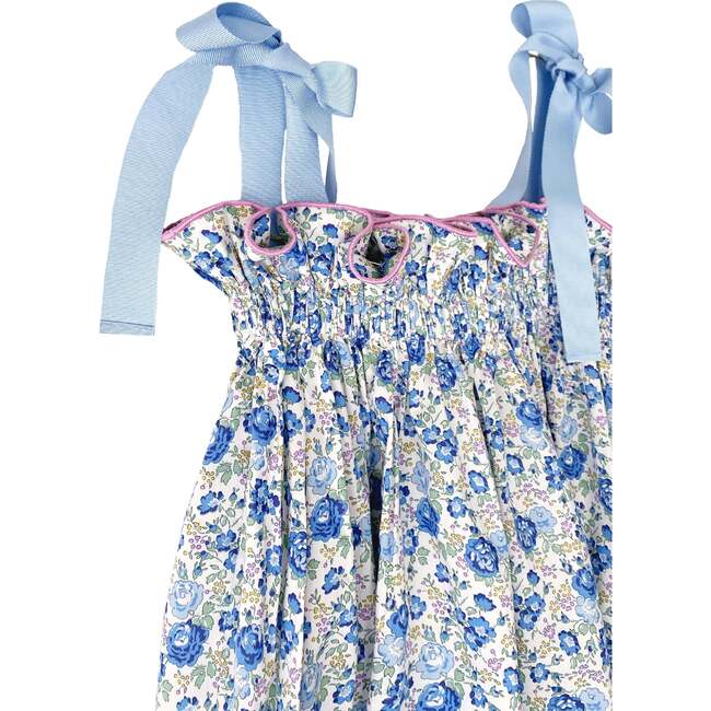 Girls' Jaime Dress in Blue Floral  Green - Dresses - 4