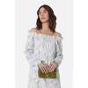 Women's Grace Dress in Pastel Blue & White Cotton Floral  Blue & White - Dresses - 4