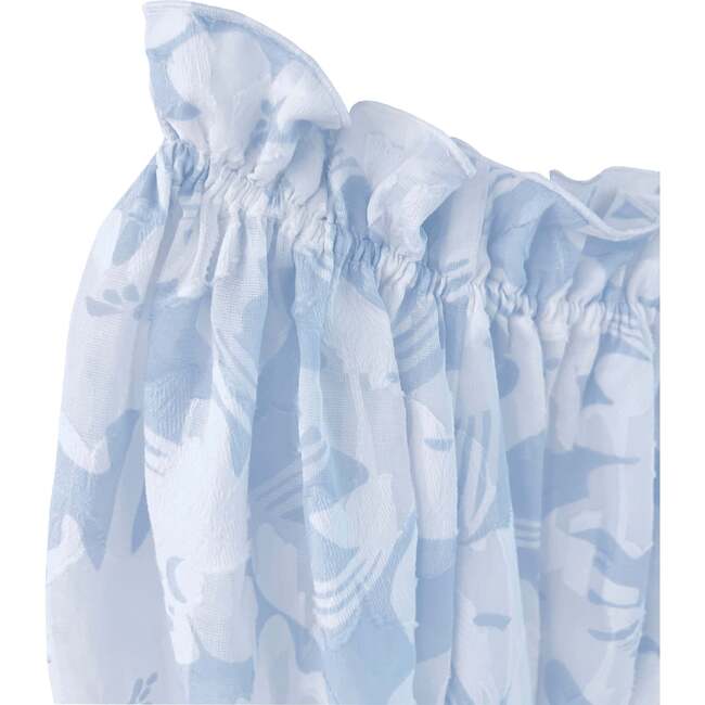 Women's Grace Dress in Pastel Blue & White Cotton Floral  Blue & White - Dresses - 6