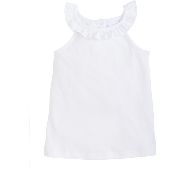 Ruffled Tank, White