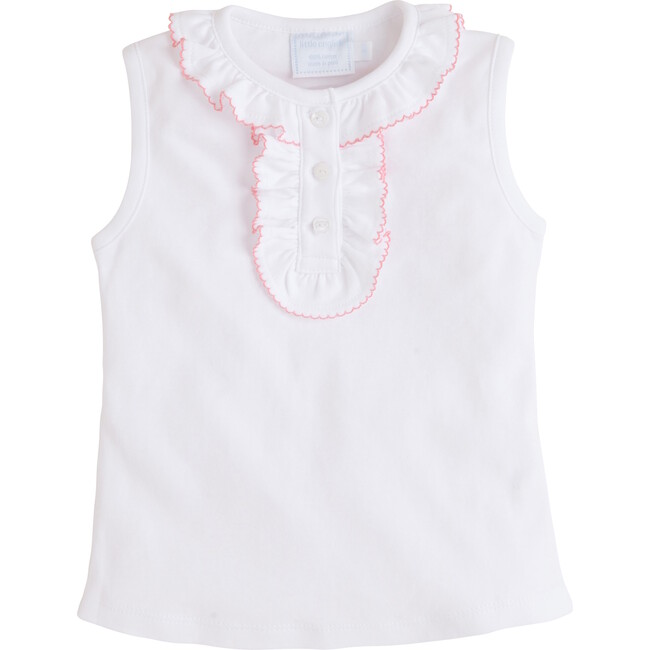 Ruffled Henley, Light Pink