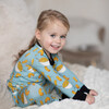 Mac and Cheese Two-Piece Bamboo Pajamas, Blue - Pajamas - 2