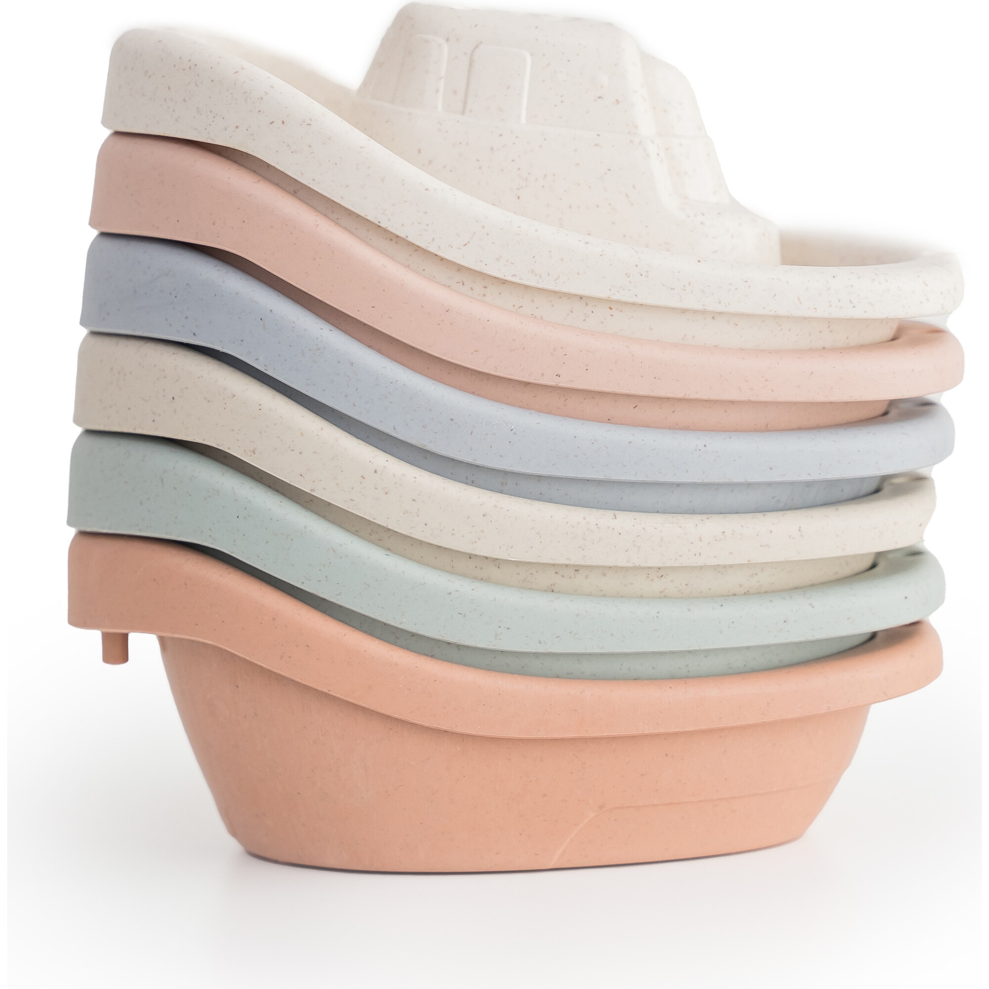 Kendi Wheat Straw Boat Toy Set, Multi - Bath Toys - 1