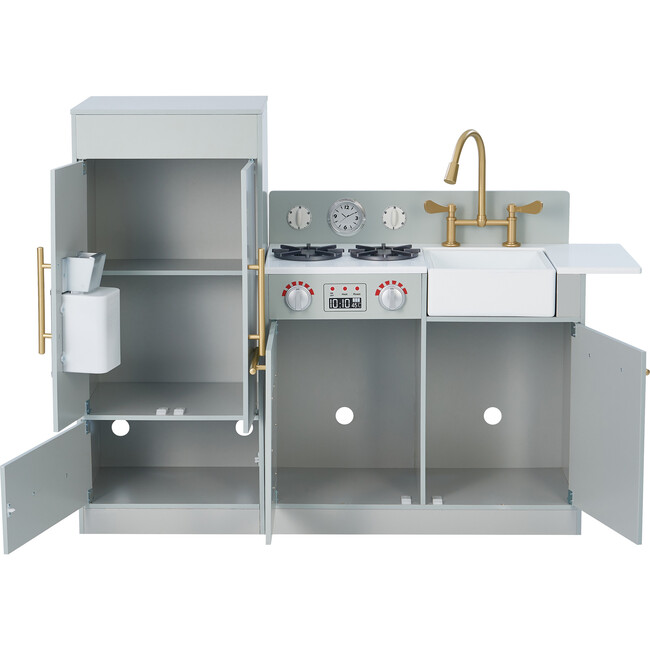 Little Chef Charlotte Modern Play Kitchen, Gray/Gold - Play Kitchens - 5
