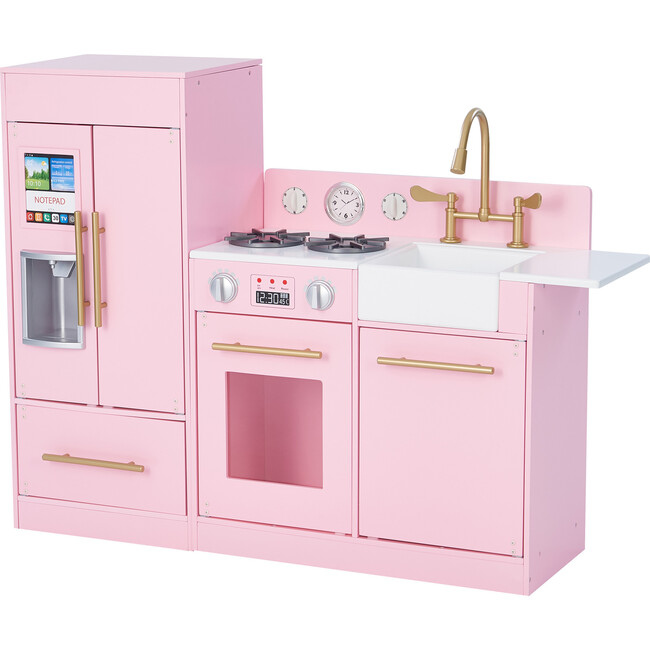 Little Chef Charlotte Modern Play Kitchen, Pink/Gold