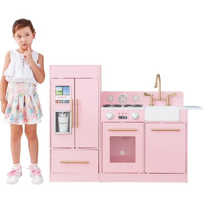 Little Chef Charlotte Modern Play Kitchen, Pink/Gold - Play Kitchens - 3