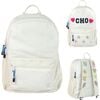 Large Hook & Loop Becco Backpack, Cream - Backpacks - 3