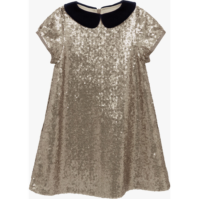 Sienna Sequin Party Dress, Gold Sequin