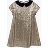 Sienna Sequin Party Dress, Gold Sequin - Dresses - 1 - thumbnail