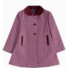 Matilda Swing Coat, Pink Herringbone - Coats - 1 - thumbnail