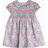 Little Liberty Print Florence Willow Smocked Dress, Pink Florence May - Dresses - 1 - thumbnail