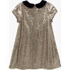 Sienna Sequin Party Dress, Gold Sequin - Dresses - 3