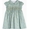 Little Liberty Print Katie & Millie Smocked Dress, Green Katie & Millie - Dresses - 1 - thumbnail