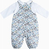 Little Liberty Print Zoo Dungaree, Zoo Print - Rompers - 2