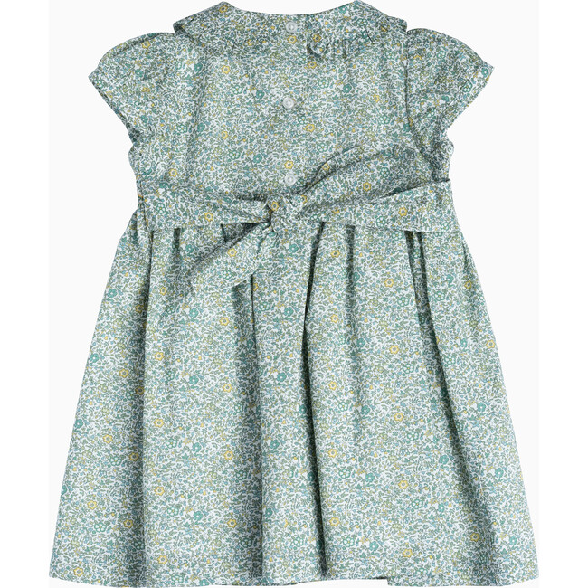 Little Liberty Print Katie & Millie Smocked Dress, Green Katie & Millie - Dresses - 2