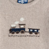 Little Thomas Train Sweater, Oatmeal - Sweaters - 3
