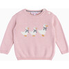 Little Jemima Ducks Sweater, Pale Pink - Sweaters - 1 - thumbnail