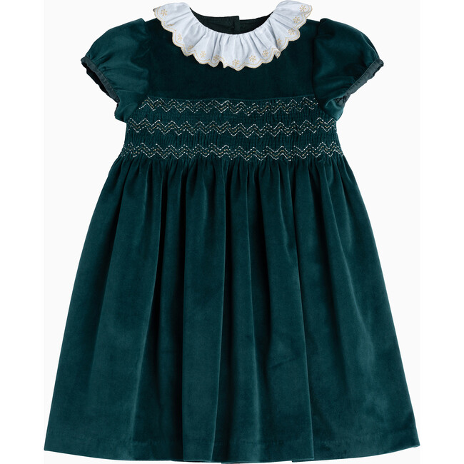 Octavia Velvet Party Dress, Emerald Velvet