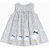 Little Jemima Floral Pinafore, Mini Navy Floral - Dresses - 1 - thumbnail