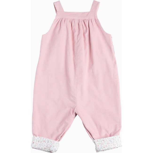 Little Jemima Duck Dungarees, Pink Cord - Rompers - 2