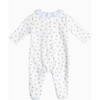 Little Ditsy Velour Onesie, White & Red - Onesies - 2