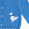 Little Jemima Duck Cardigan, Azure Blue - Cardigans - 3