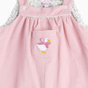 Little Jemima Duck Dungarees, Pink Cord - Rompers - 3