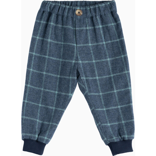 Little Orly Trousers, Navy & Sage Check