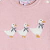 Little Jemima Ducks Sweater, Pale Pink - Sweaters - 3