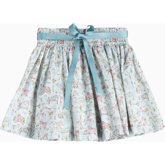 Liberty Print Gymkhana Pony Bow Skirt, Green Gymkhana - Skirts - 1