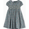 Liberty Print Robin Floral Smocked Dress, Green Ragged Robin - Dresses - 1 - thumbnail
