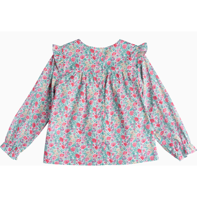 Liberty Print Florence May Frill Blouse, Pink Florence May - Blouses - 2