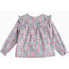 Liberty Print Florence May Frill Blouse, Pink Florence May - Blouses - 2