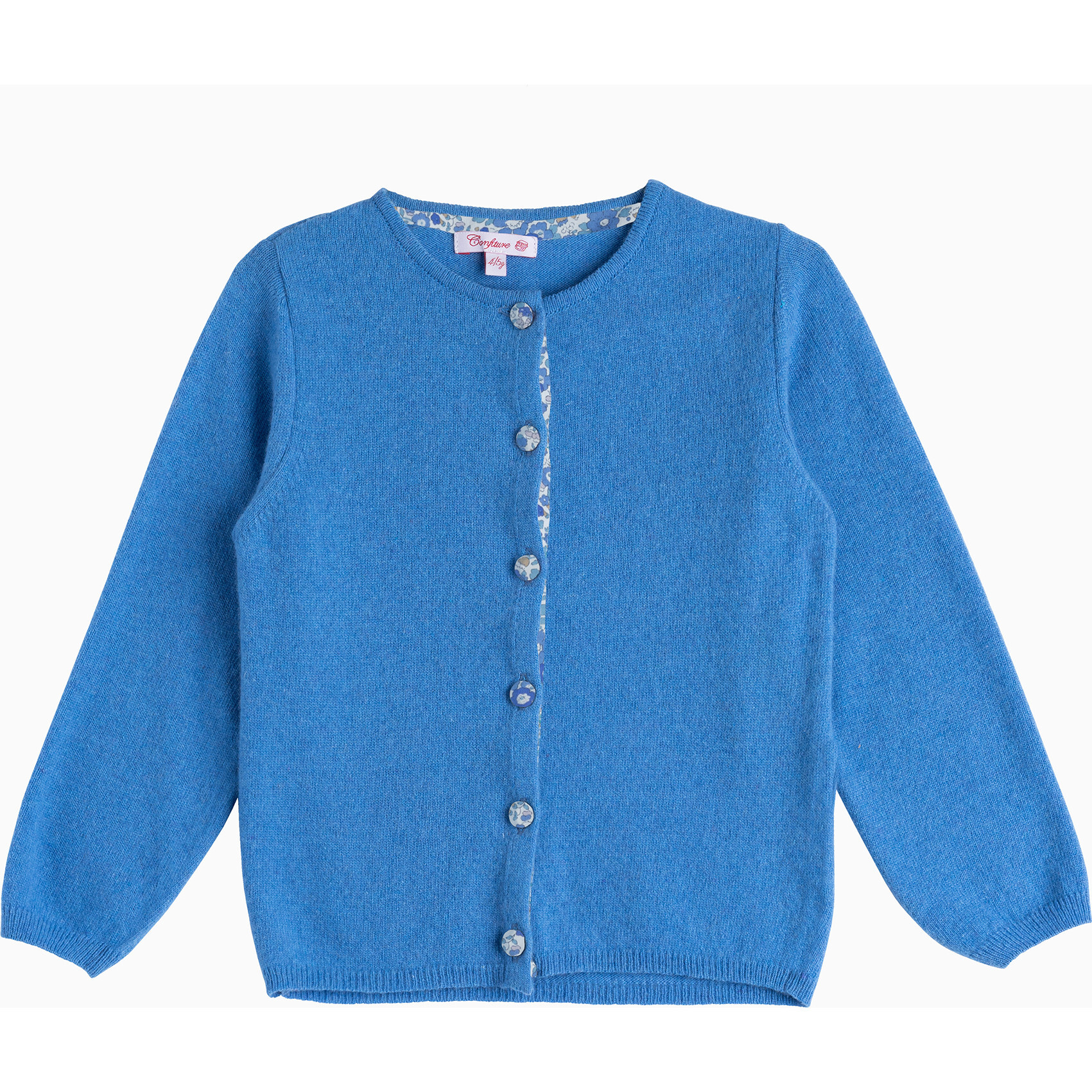 Liberty Print Betsy Ann Blue Cardigan, Azure Blue - Cardigans - 1