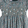 Liberty Print Robin Floral Smocked Dress, Green Ragged Robin - Dresses - 3