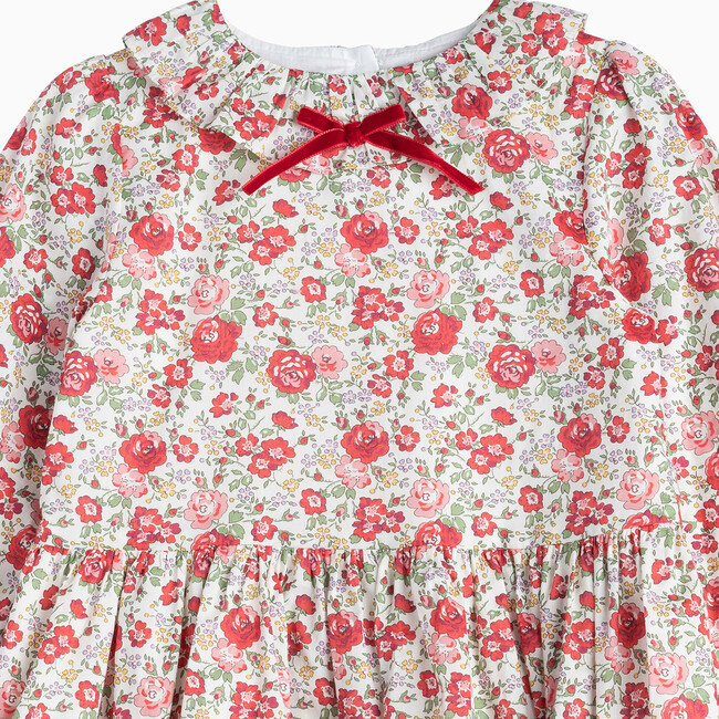 Liberty Print Felicite Floral Willow Dress, Red Felicite - Dresses - 3