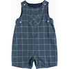 Little Archie Romper, Navy & Sage Check - Rompers - 1 - thumbnail