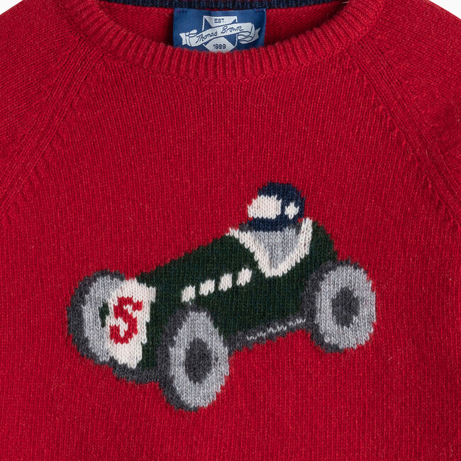 Henry Car Sweater, Red - Sweaters - 3