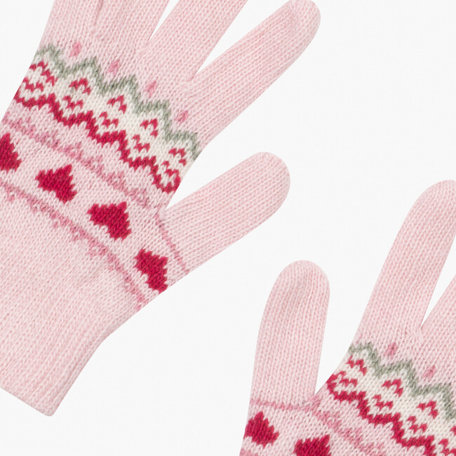 Childrens Fairisle Gloves, Pink Fairisle - Gloves - 2
